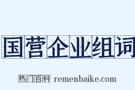国营企业组词是什么意思的图片